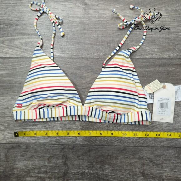Billabong Gimme Sun Tall Triangle Bikini Top Size M - Picture 4 of 5